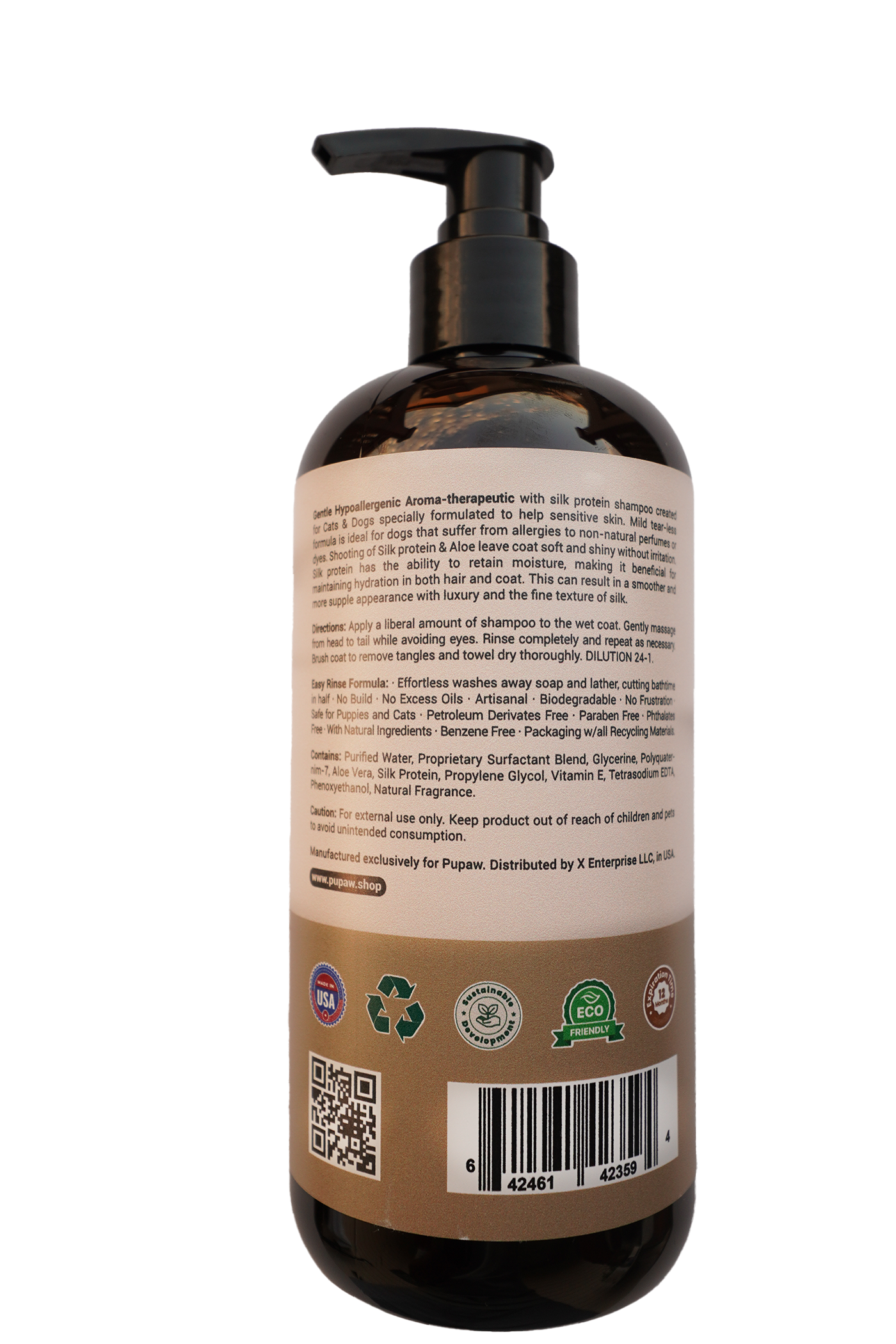 Pupaw Hypoallergenic Shampoo with Silk Protein / Sulphate Free